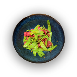 Stir-Fried Snow Peas with Chinese Sausage